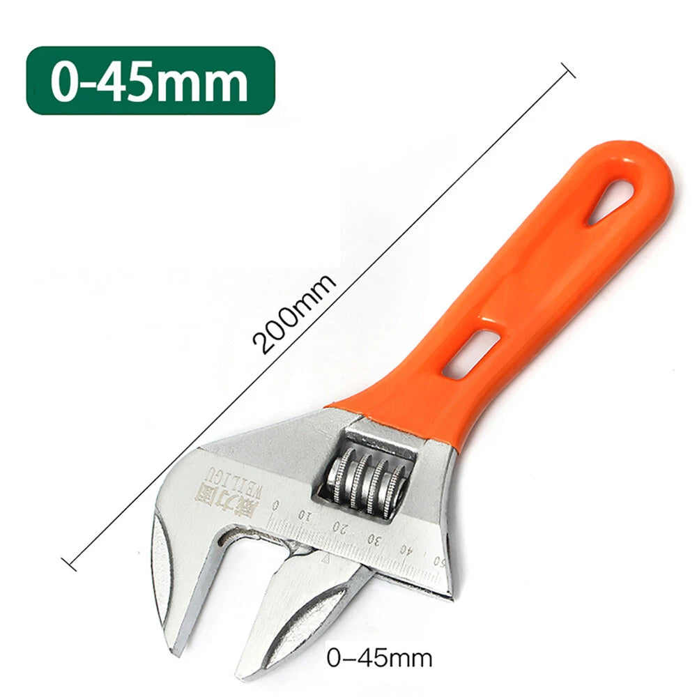 Adjustable Wrench Spanner 8 10" 12" Long 0-25 0-30 0-35 0-37 0-40 0-45mm Opening