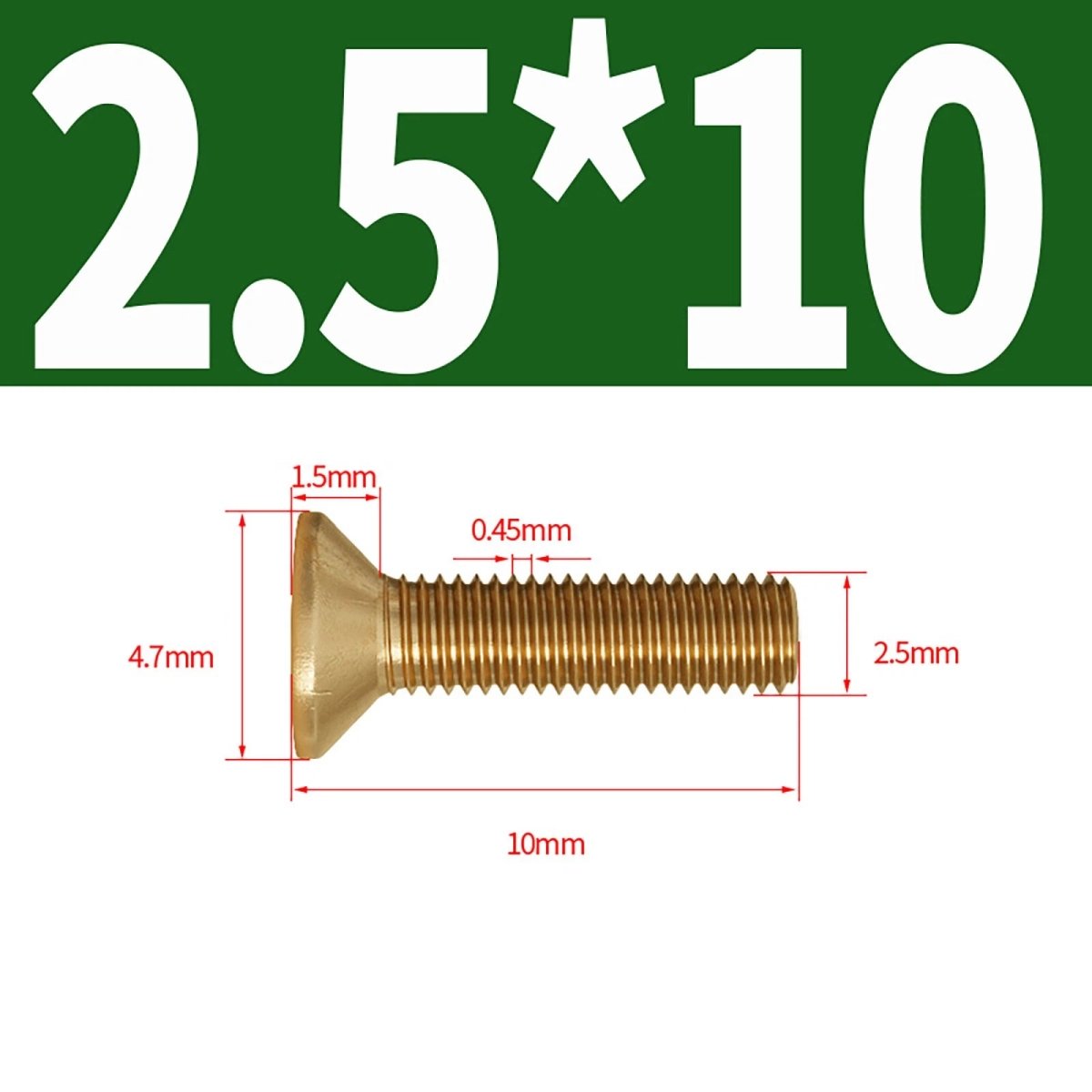 Brass Pozi Countersunk Machine Screws DIN 965 M2 - M8 Flat Head - HomeDIYer