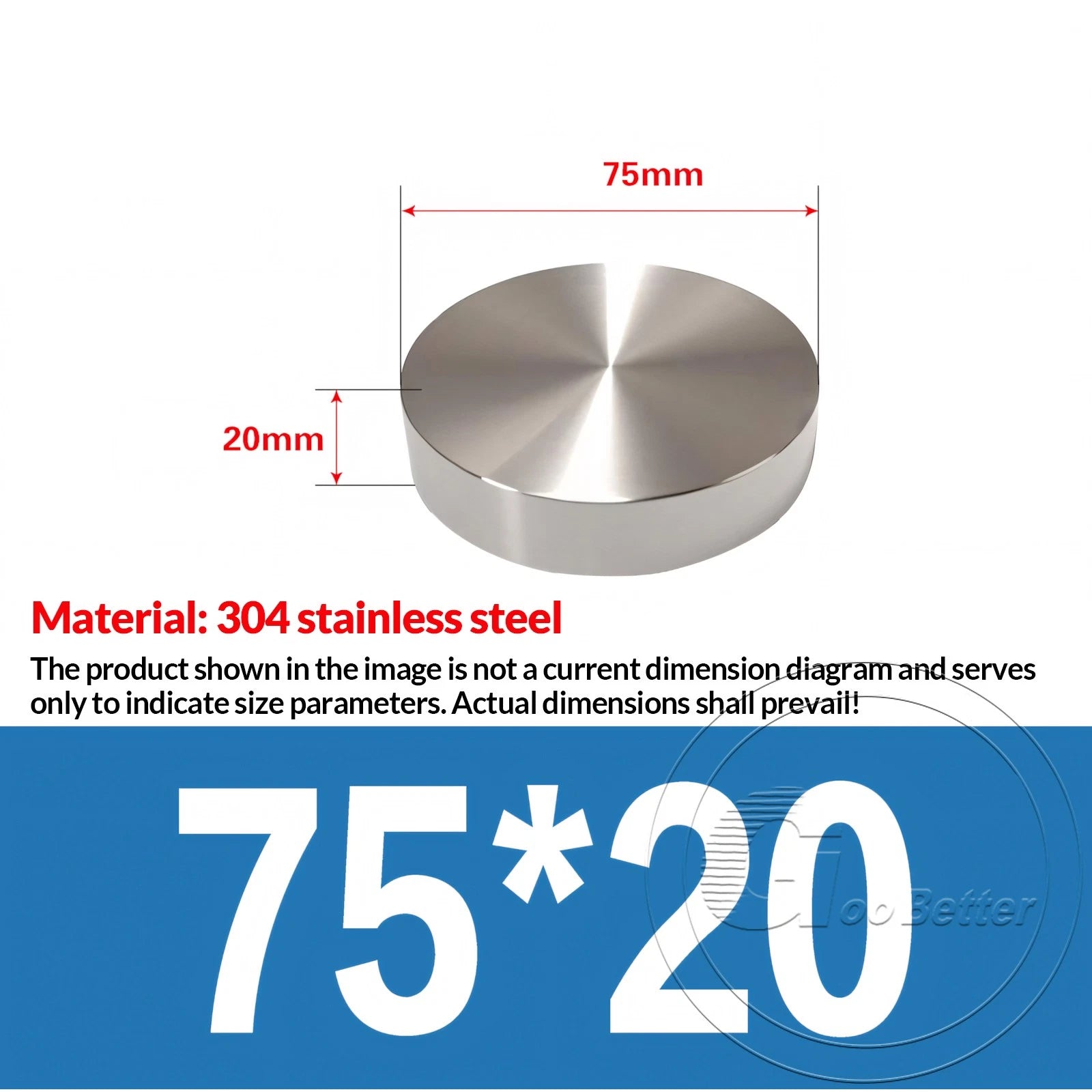 Ø 20-100mm Stainless Steel Blank Round Disc 304 Grade Metal Sheet Thick 20/30mm