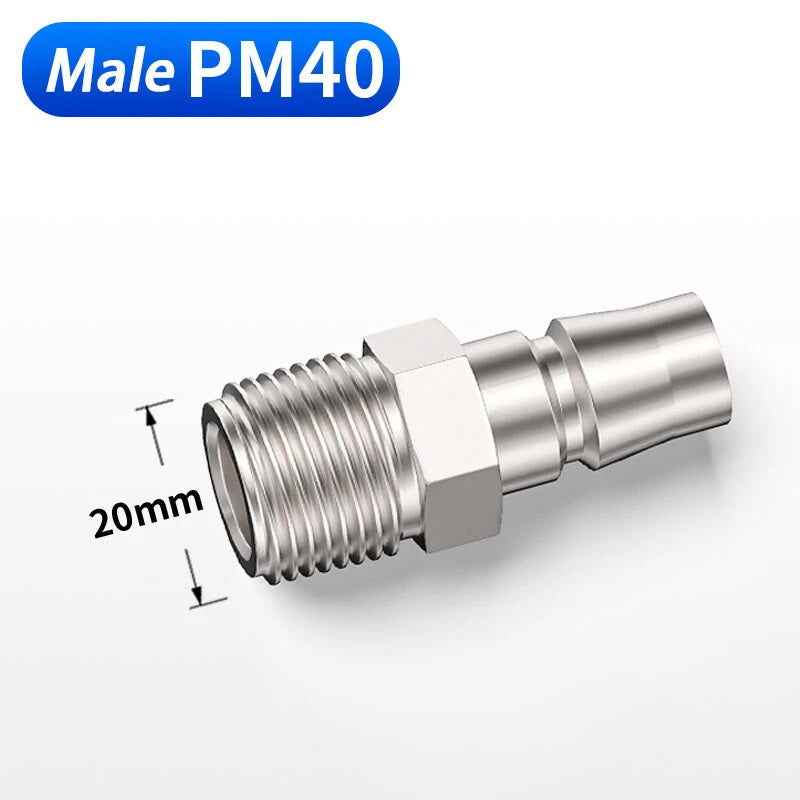 Air Compressor Quick Release Coupler — Plastic & Steel, All Models (1/4" to 1/2")