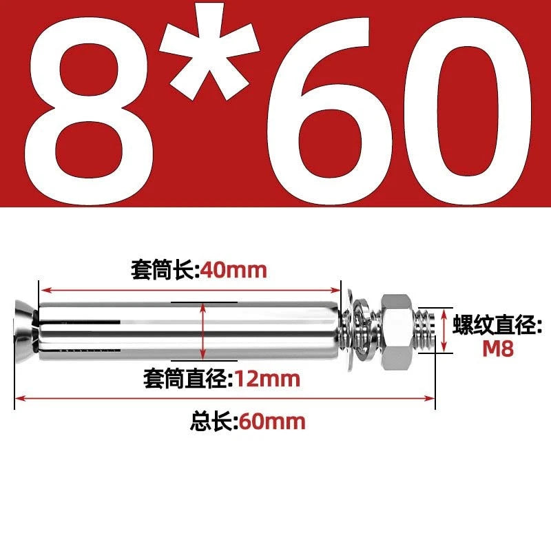 Stainless Steel Expansion Anchor Bolts for Concrete & Masonry — M6 to M20