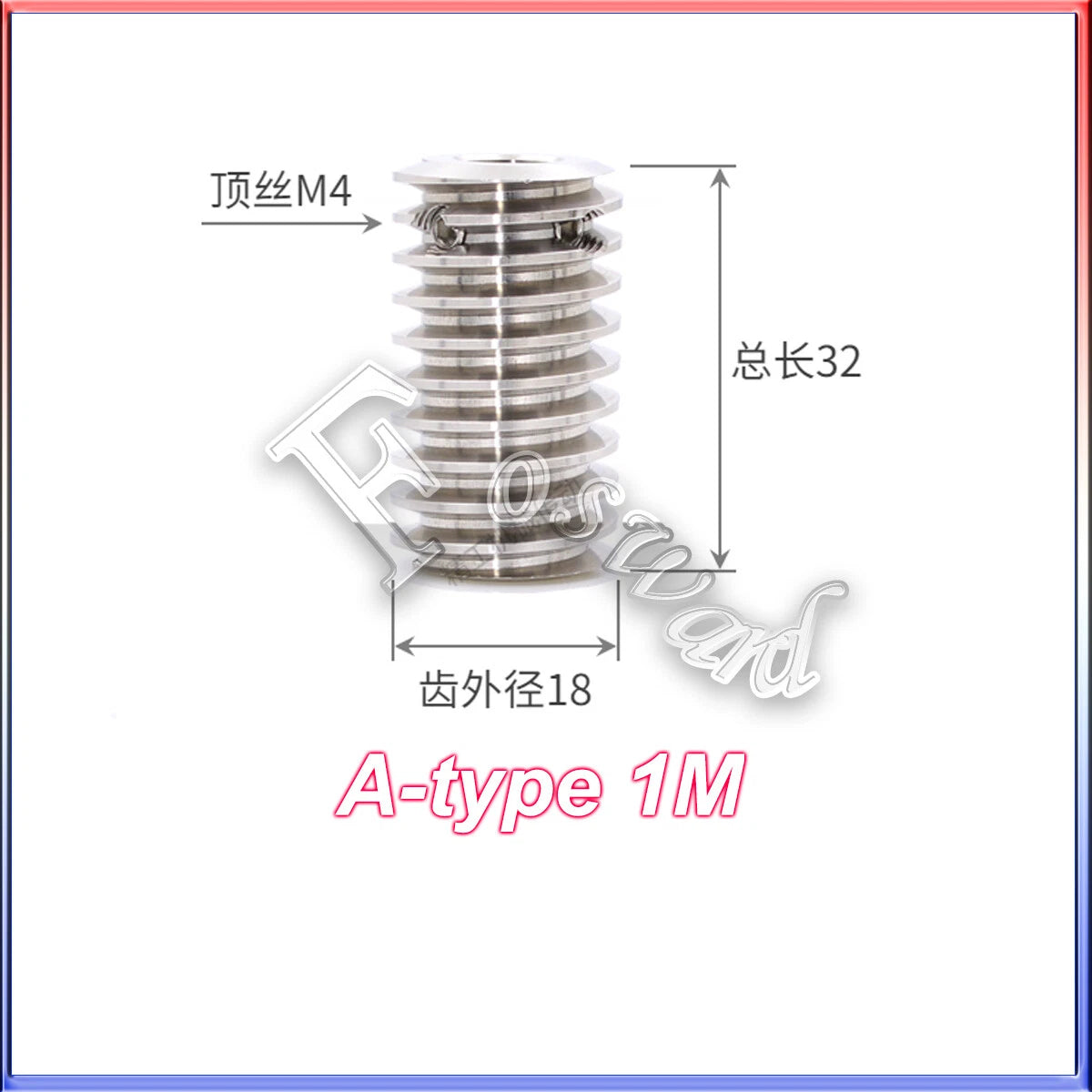 Worm Gear Set 0.5/0.8/1/1.5 Mod Rod Shaft Gear Wheel Reduce Transmission Part