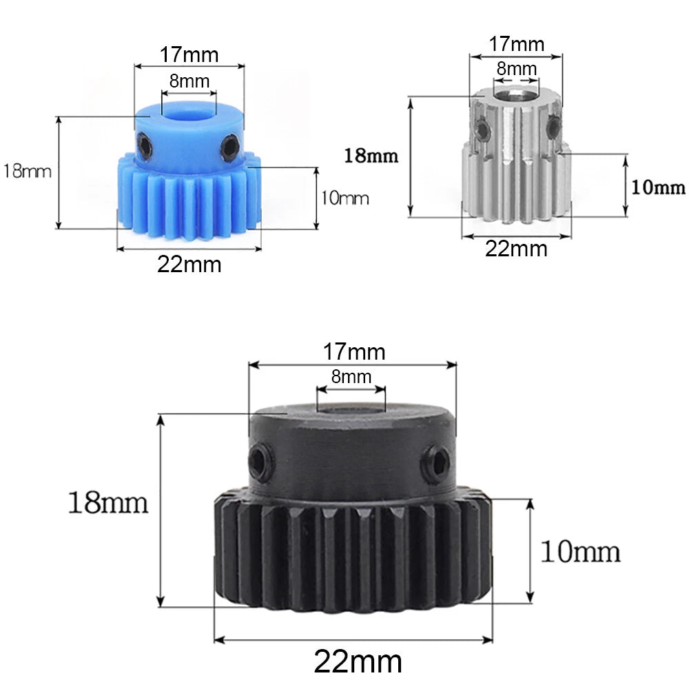 1 Modulus 20 Teeth Spur Gears Transmission Motor Gear Bore 4-12.7mm Pitch 3.14mm