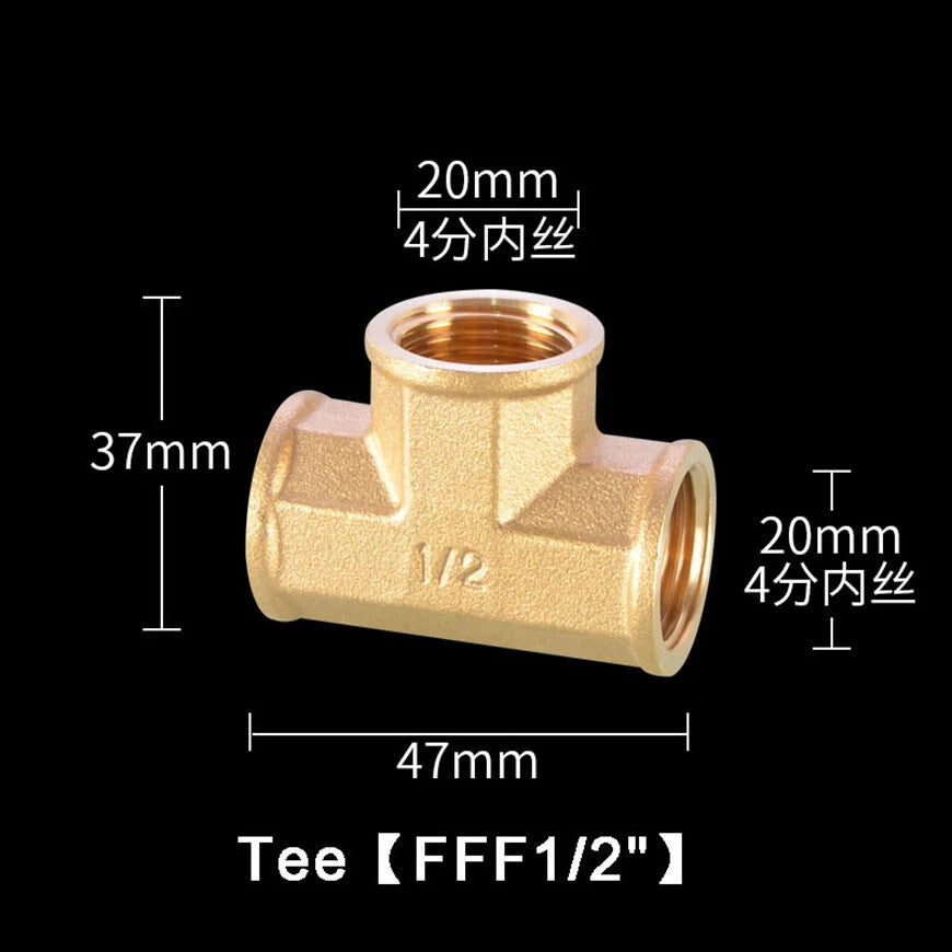 1/2" & 3/4" Brass Pipe Fittings – Straight, Elbow, Tee, Plug & Hex Nipple Connectors with Seal Washer