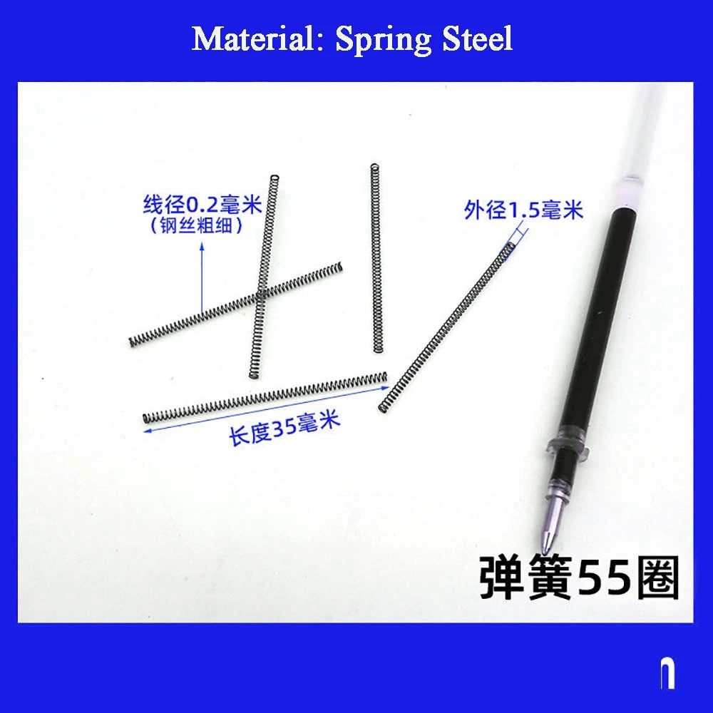Spring Steel Small Compression Spring 0.2/0.3/0.4mm Wire Diameter 3-50mm Length