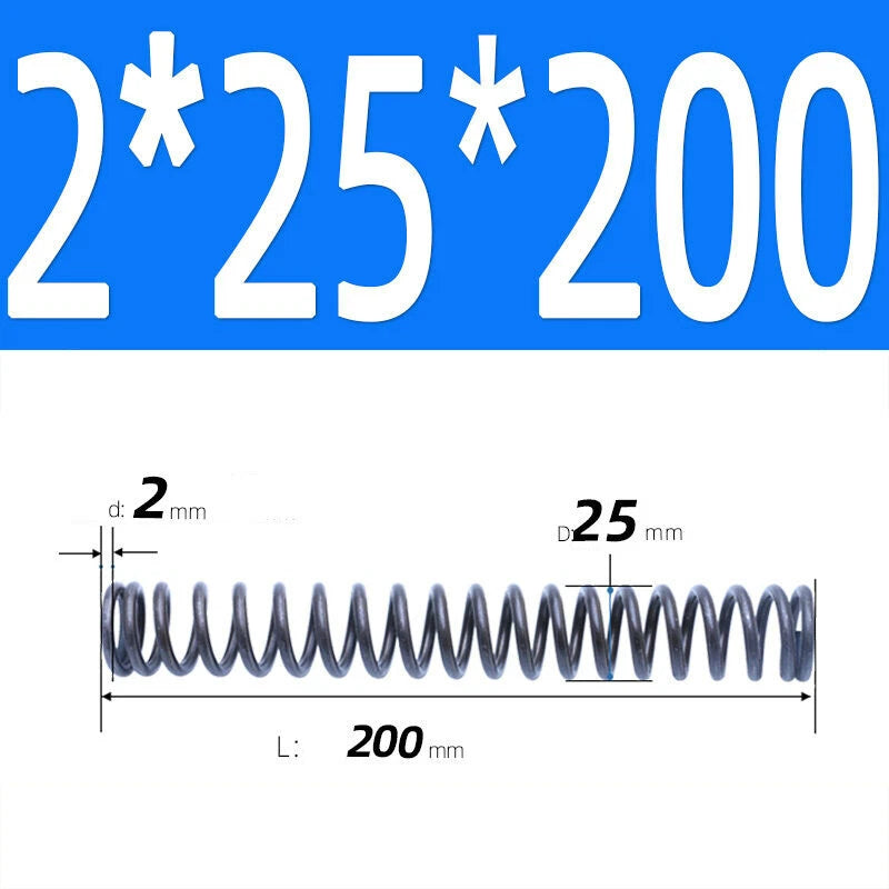 200mm Length Stainless Steel Compression Spring 2 - 4mm Pressure/ Coil Springs
