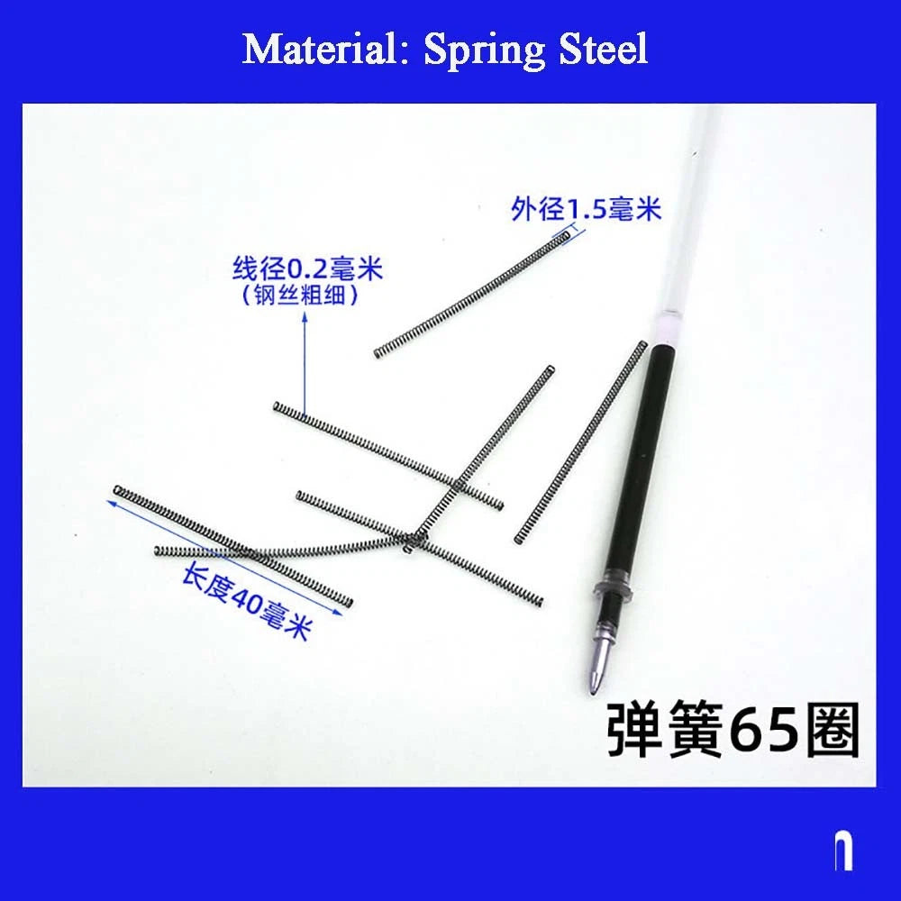 Spring Steel Small Compression Spring 0.2/0.3/0.4mm Wire Diameter 3-50mm Length