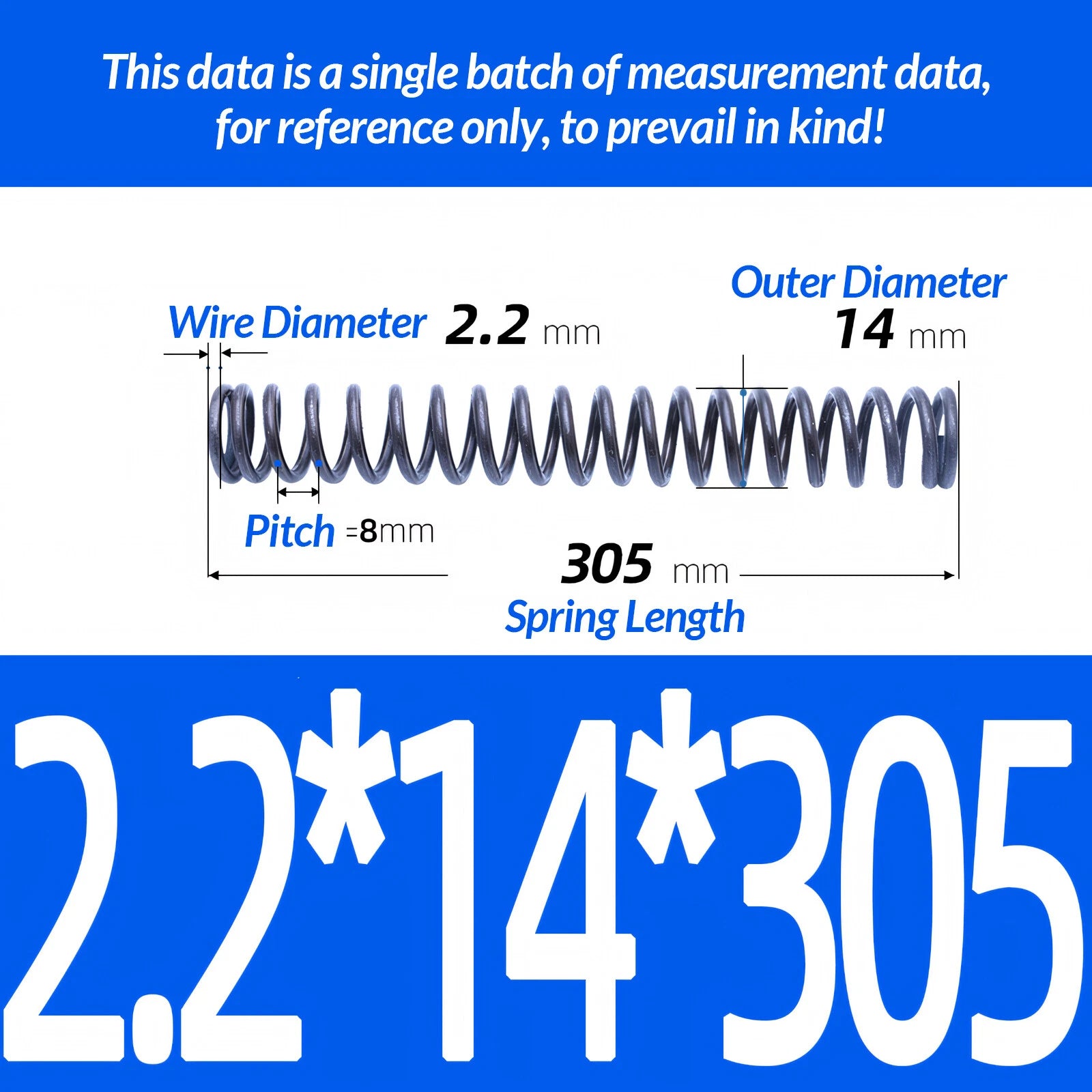 Length 305mm Compression Spring Pressure Springs OD 3-60mm Wire Dia 0.3mm-6.0mm