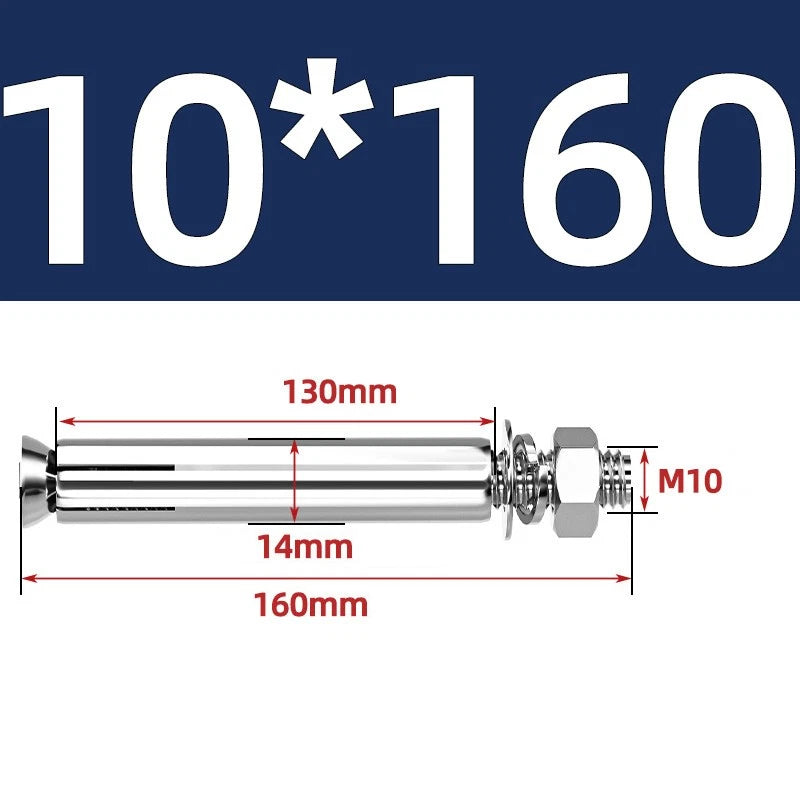 M6-M20 Stainless Steel Concrete Expansion Anchor Bolts – Extra Long