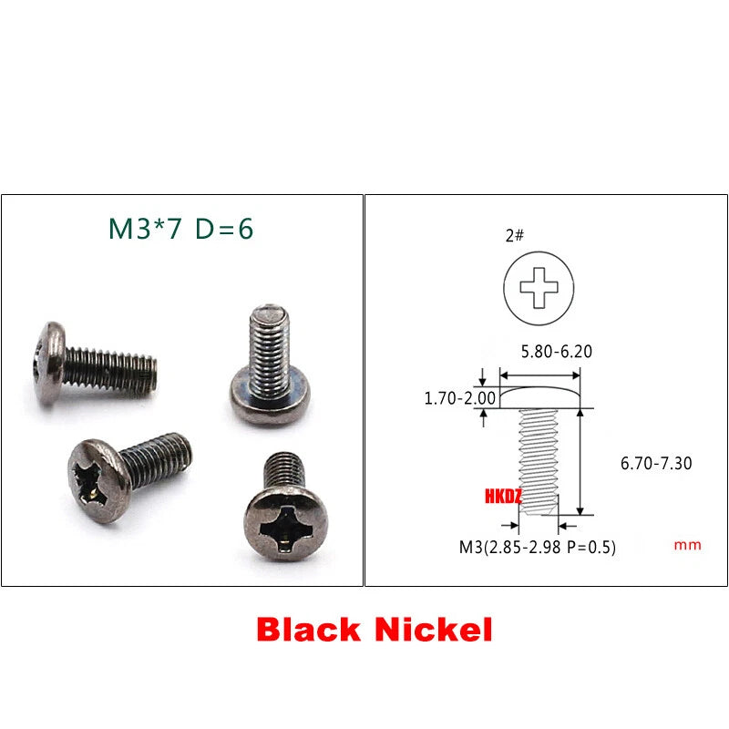 M3 Phillips Umbrella Round Head Machine Screws – Carbon Steel / 304 Stainless, 4–10mm, Multi Finishes