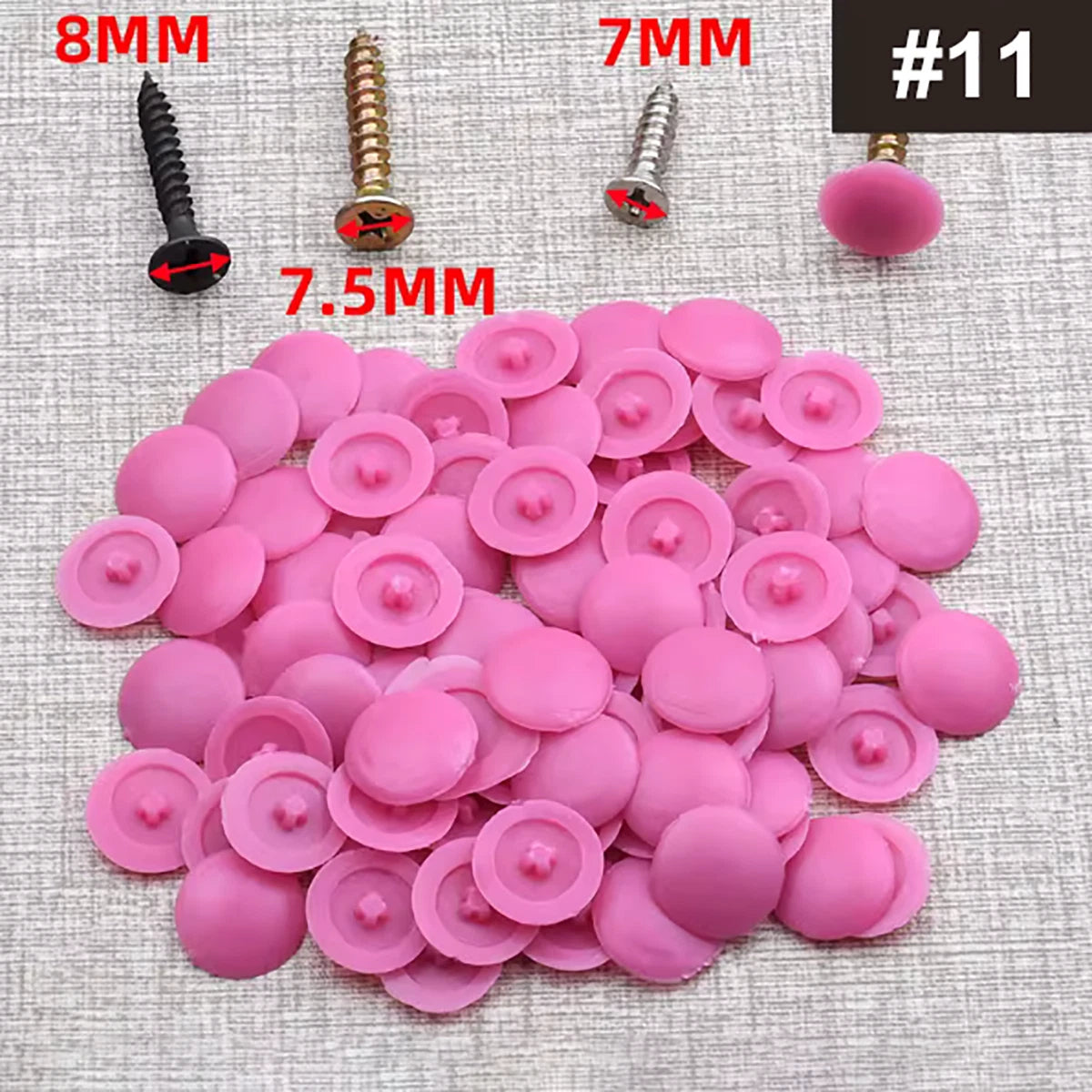 Plastic Screw Cover Caps – Snap‑On for 7‑8mm Phillips Flat Head Screws (19 Colors, Decorative)