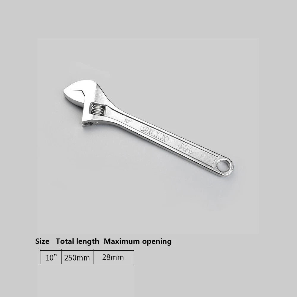 Adjustable Spanner Wrench 6" 8" To 24" Garage Tool Soft Grip Handle Metric Scale