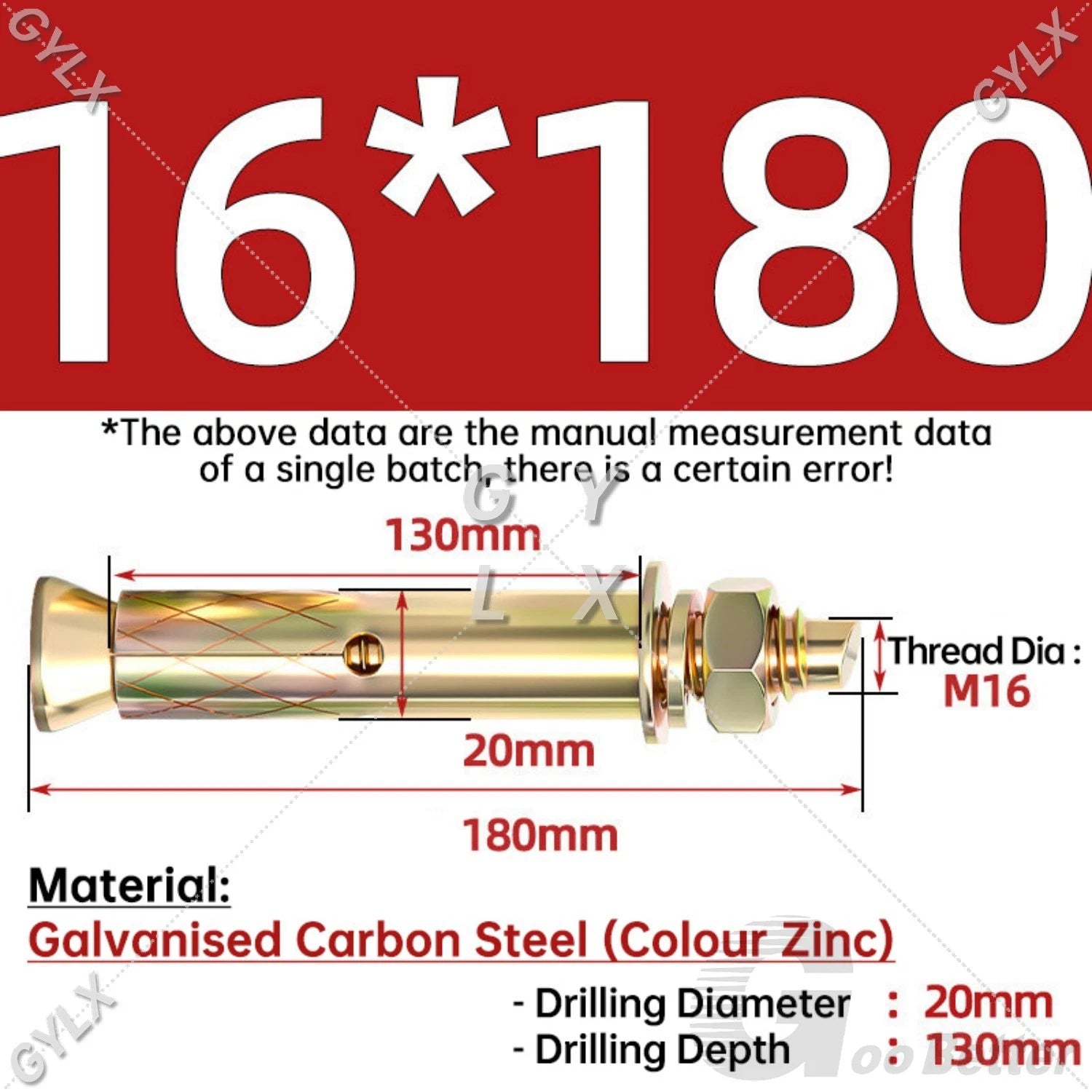 Concrete Expansion Bolts Wall Anchor Screws — M6 to M20 | Stainless Steel & Zinc Plated