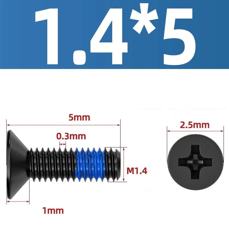 M1.2–M6 Phillips Flat Head Machine Screws | Carbon Steel | Black & Nickel Plated - HomeDIYer
