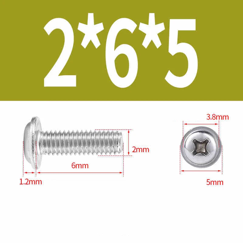 Phillips Flanged Pan Head Machine Screws M1.4 to M4 Multiple Lengths