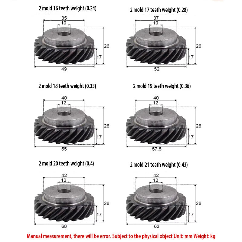 1/1.5/2 Modulus Helical Gear With Step 45° Right Spiral Motor Transmission Gear