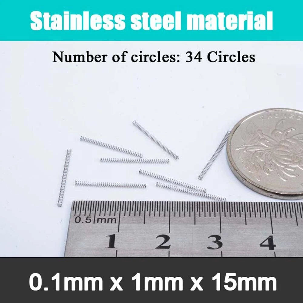Stainless Steel Compression Springs Steel wire 0.1 mm small coil spring 5-20mm