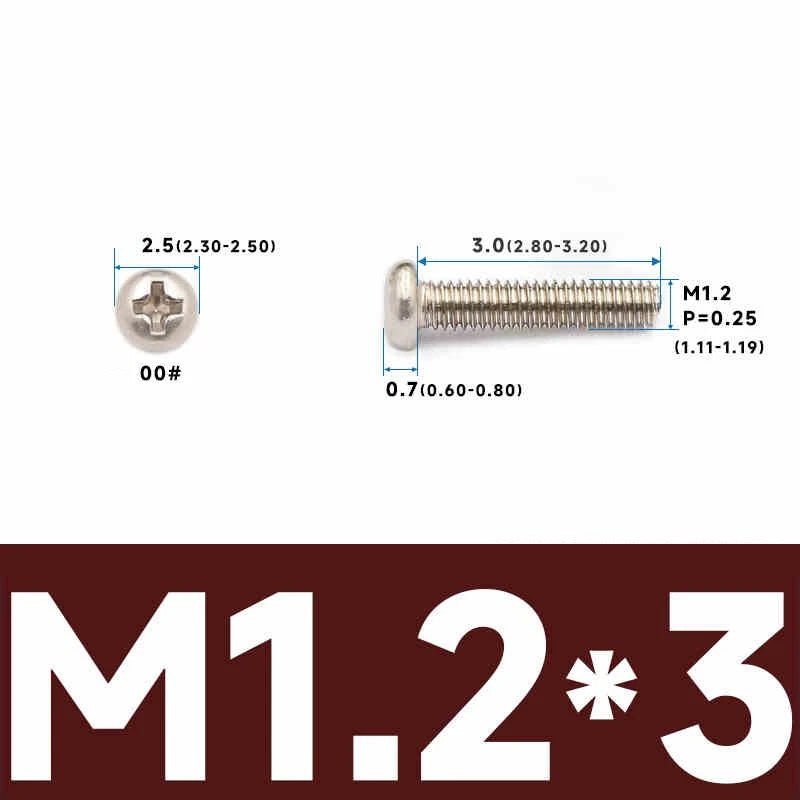 Phillips Pan Head Machine Screws – Carbon Steel M1 to M4, Multiple Lengths & Finishes - HomeDIYer