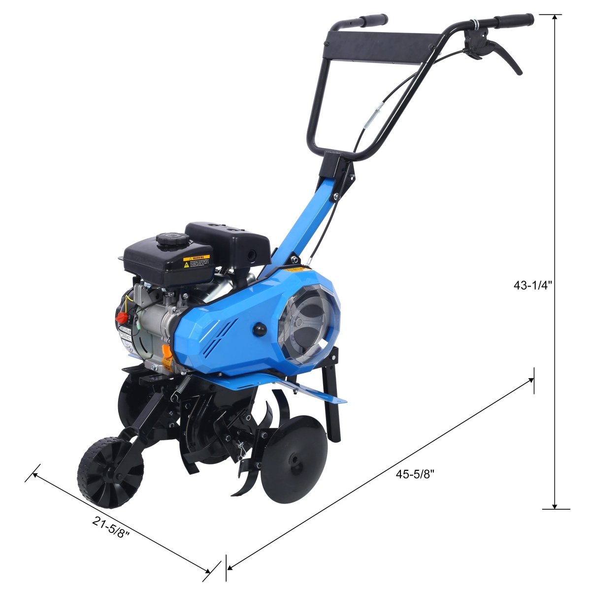 Gas - Powered 4 - Cycle 2 - in - 1 Tiller and Cultivator,78.5cc with Handle 18IN TILL WIDTH,EPA complaint - HomeDIYer