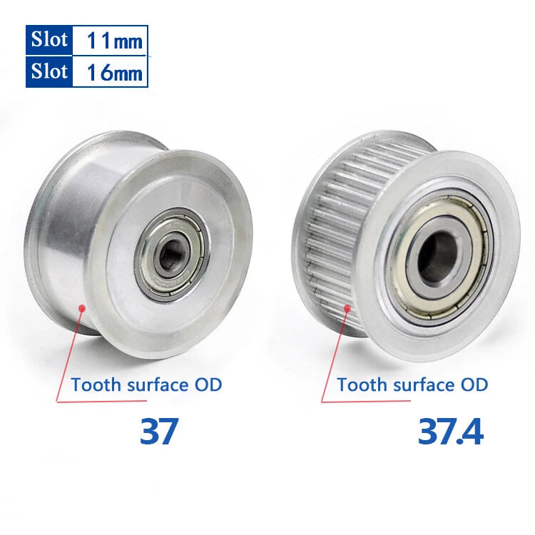 3M Smooth/Tooth Idler Drive Pulley 15T-60T Bore 3-17mm For 6/10mm Width Belt