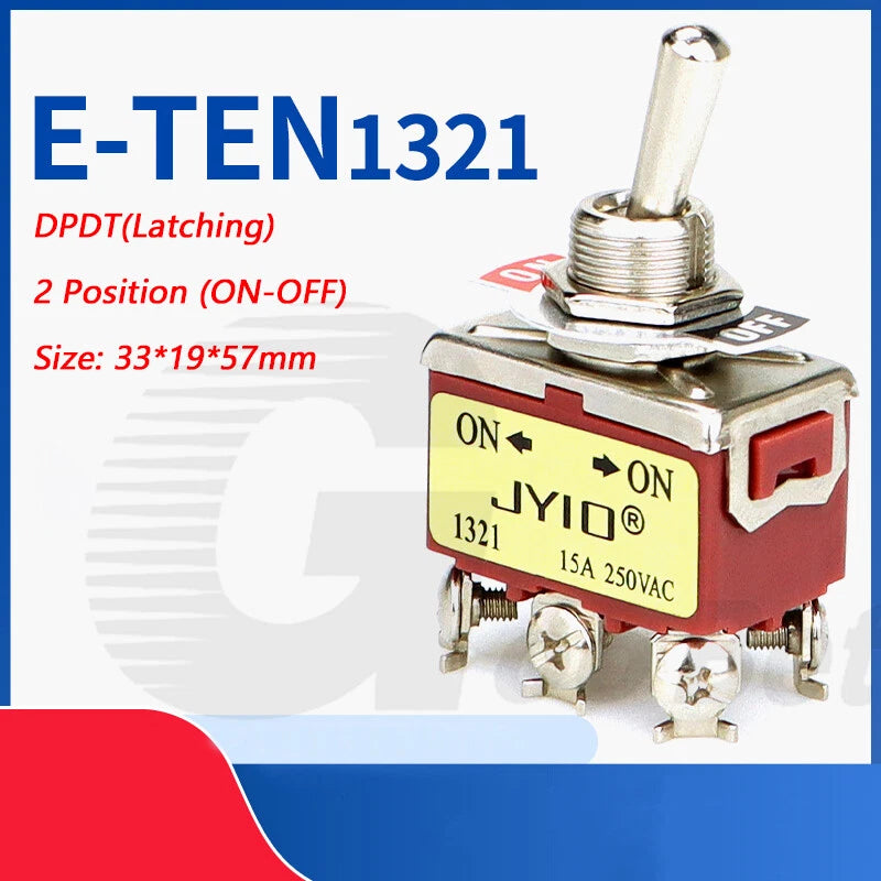 Toggle Switch SPST SPDT DPST DPDT 250V AC 15A — E-TEN & BEM Series with Waterproof Cover