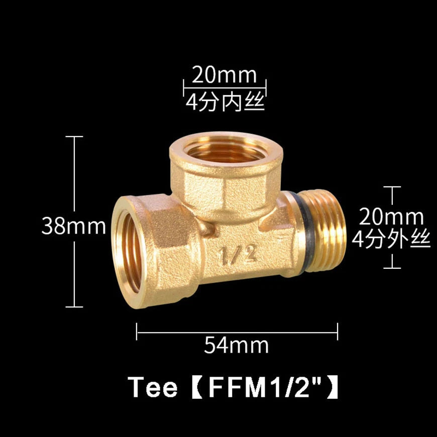 1/2" & 3/4" Brass Pipe Fittings – Straight, Elbow, Tee, Plug & Hex Nipple Connectors with Seal Washer
