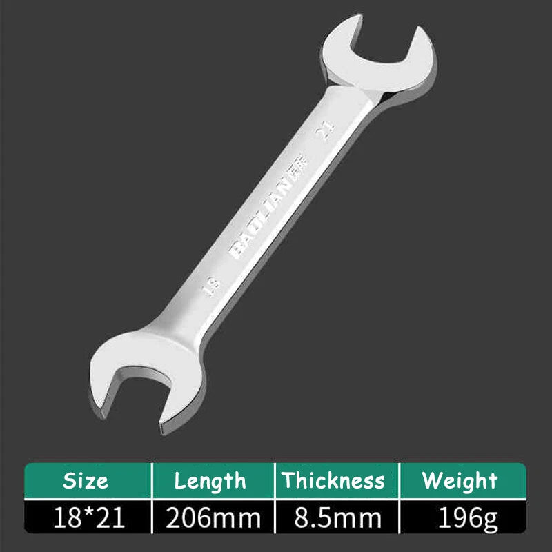 Thin Double Open End Spanner Repair Wrench Chrome Vanadium Steel Metric 6mm-36mm