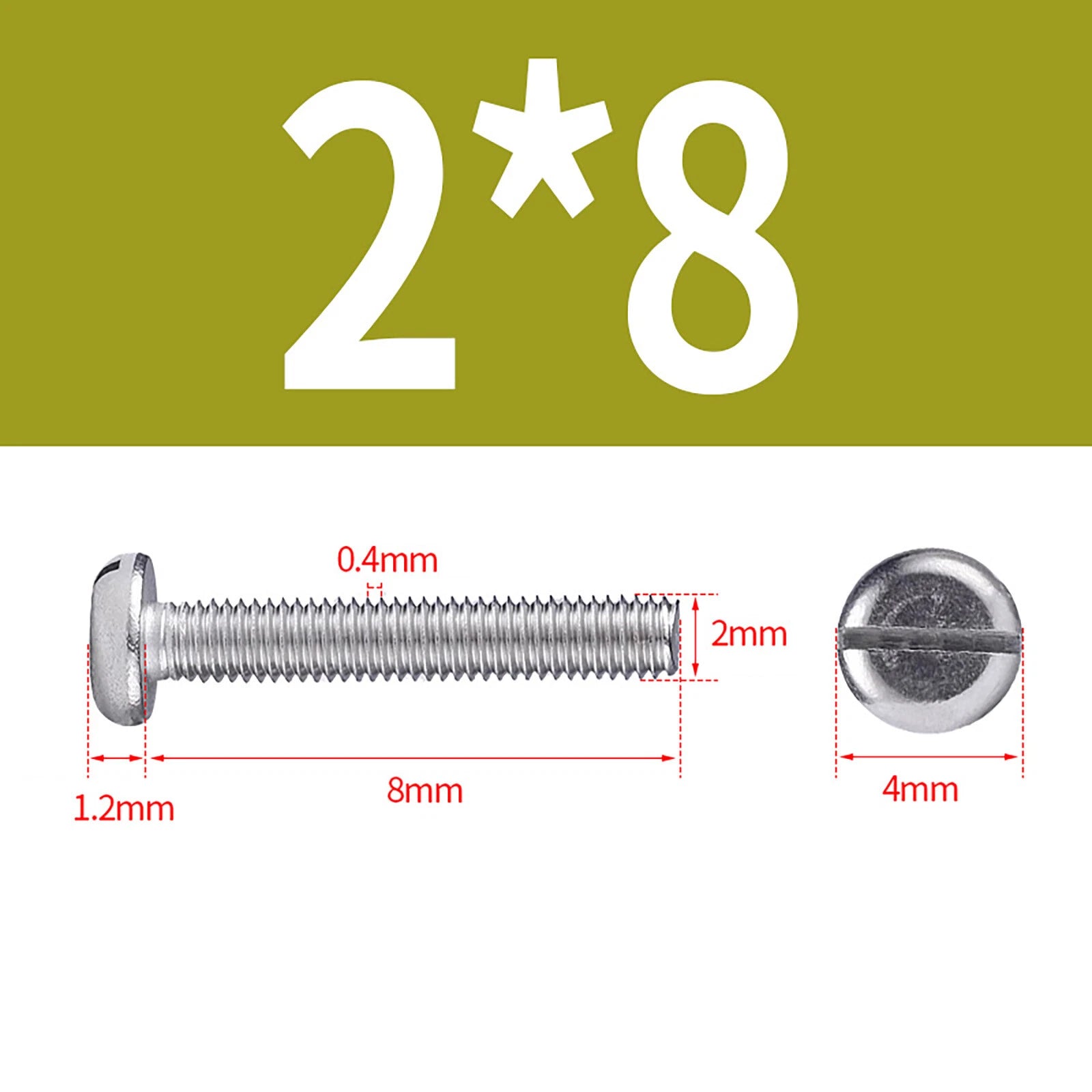 M1.6 to M10 Slotted Cheese Head Machine Screws | A2 Stainless Steel DIN 84