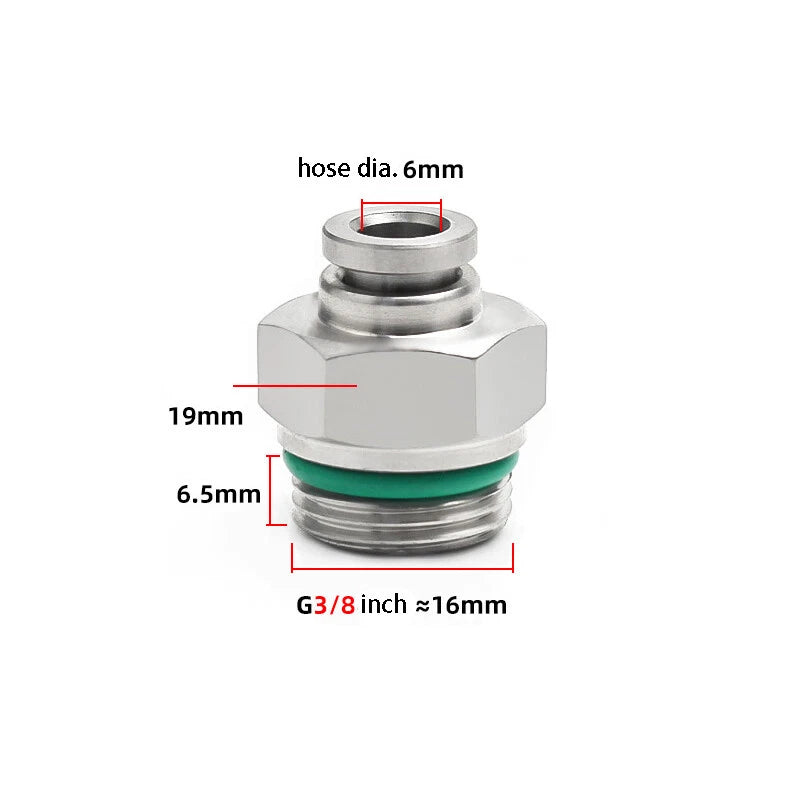 304 Stainless Steel Compression Fitting Female Straight Coupling Connector