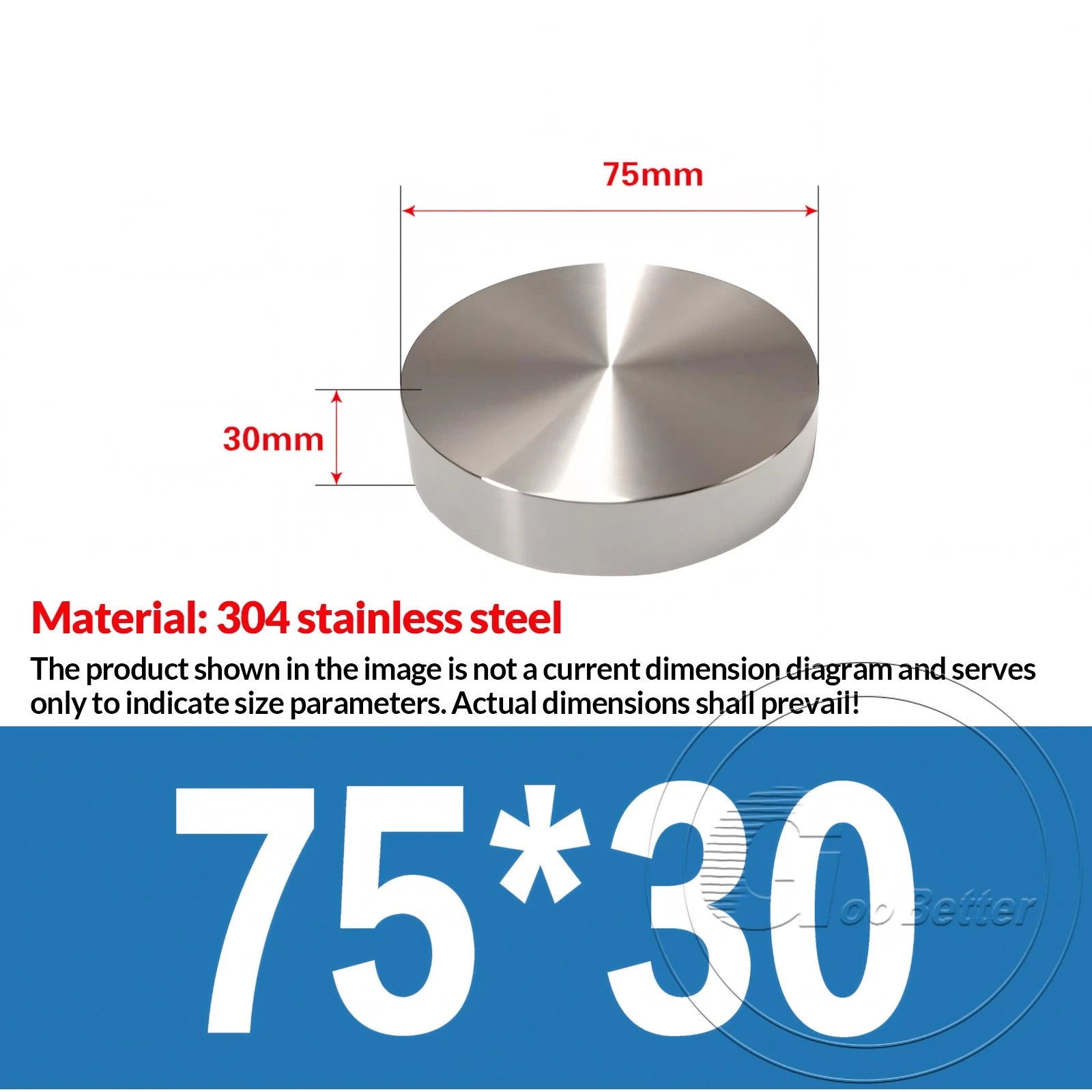Ø 20-100mm Stainless Steel Blank Round Disc 304 Grade Metal Sheet Thick 20/30mm