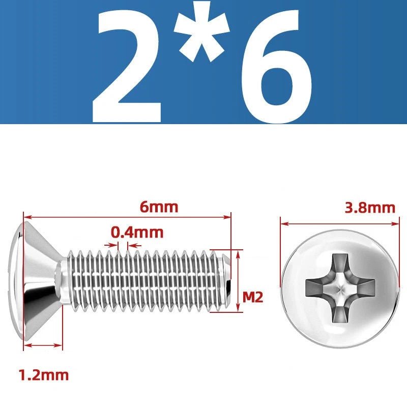 Phillips Oval Head Machine Screws Stainless Steel — M1.6 to M10, All Sizes - HomeDIYer