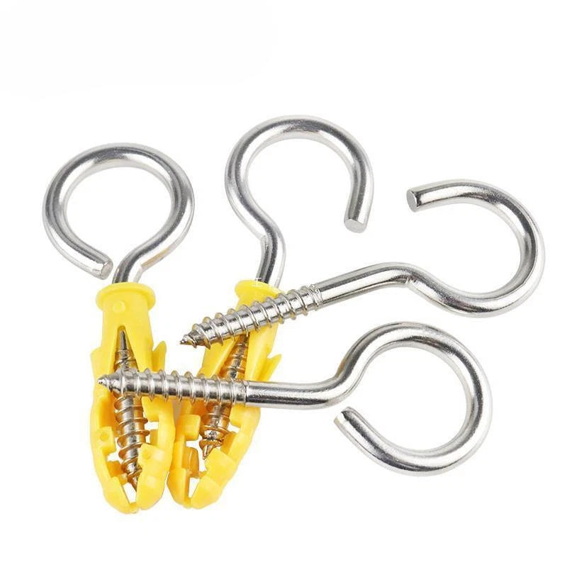 Stainless Steel A2 Screw Eye Hooks & Hook Screws — Self-Tapping, M3–M8
