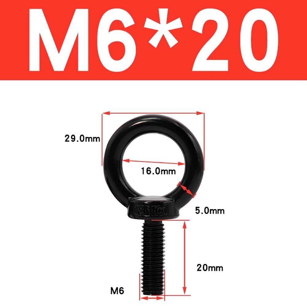 A2 304 Stainless Steel Lifting Eye Bolt — Metric M3 to M20, Rigging & Lifting Screw Eye - HomeDIYer