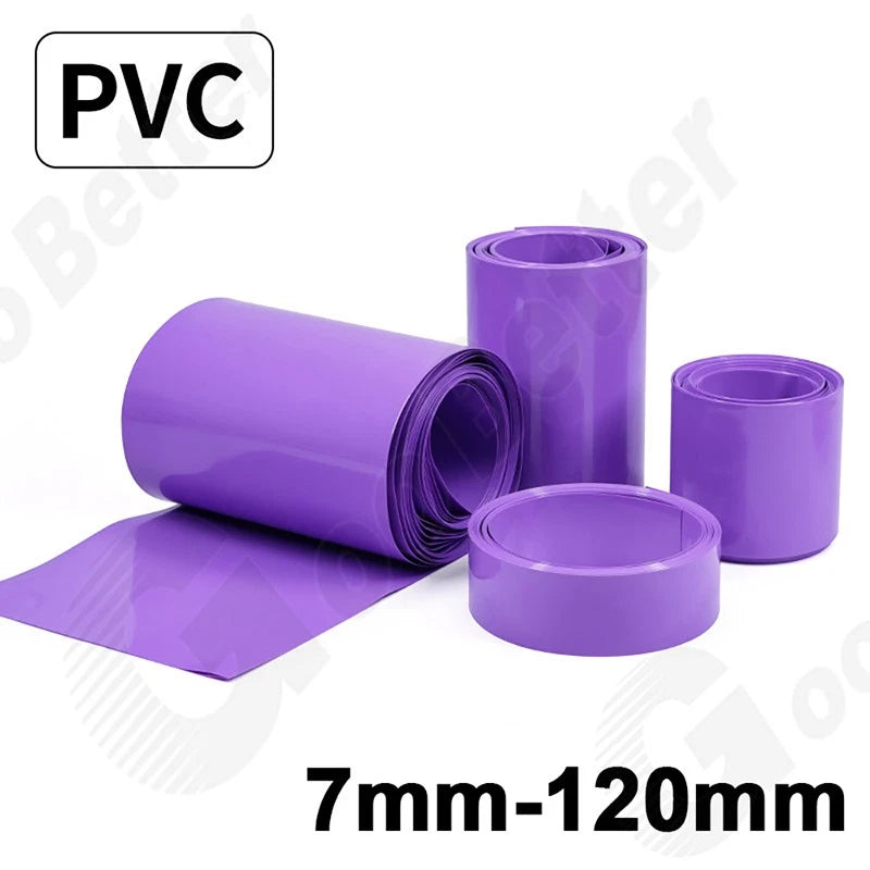 PVC Heat Shrink Tubing 7mm–120mm | Multi-Color Shrinkable Film Insulation Sleeve