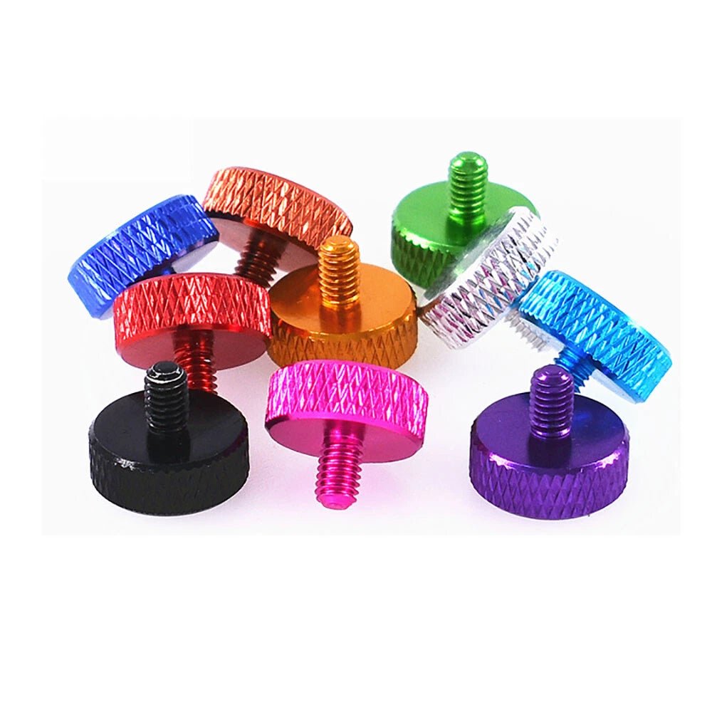 M3.5 Aluminum Alloy Knurled Thumb Screws – Hand Grip Knob Bolts for PC Computer Case (4.5‑25mm) - HomeDIYer