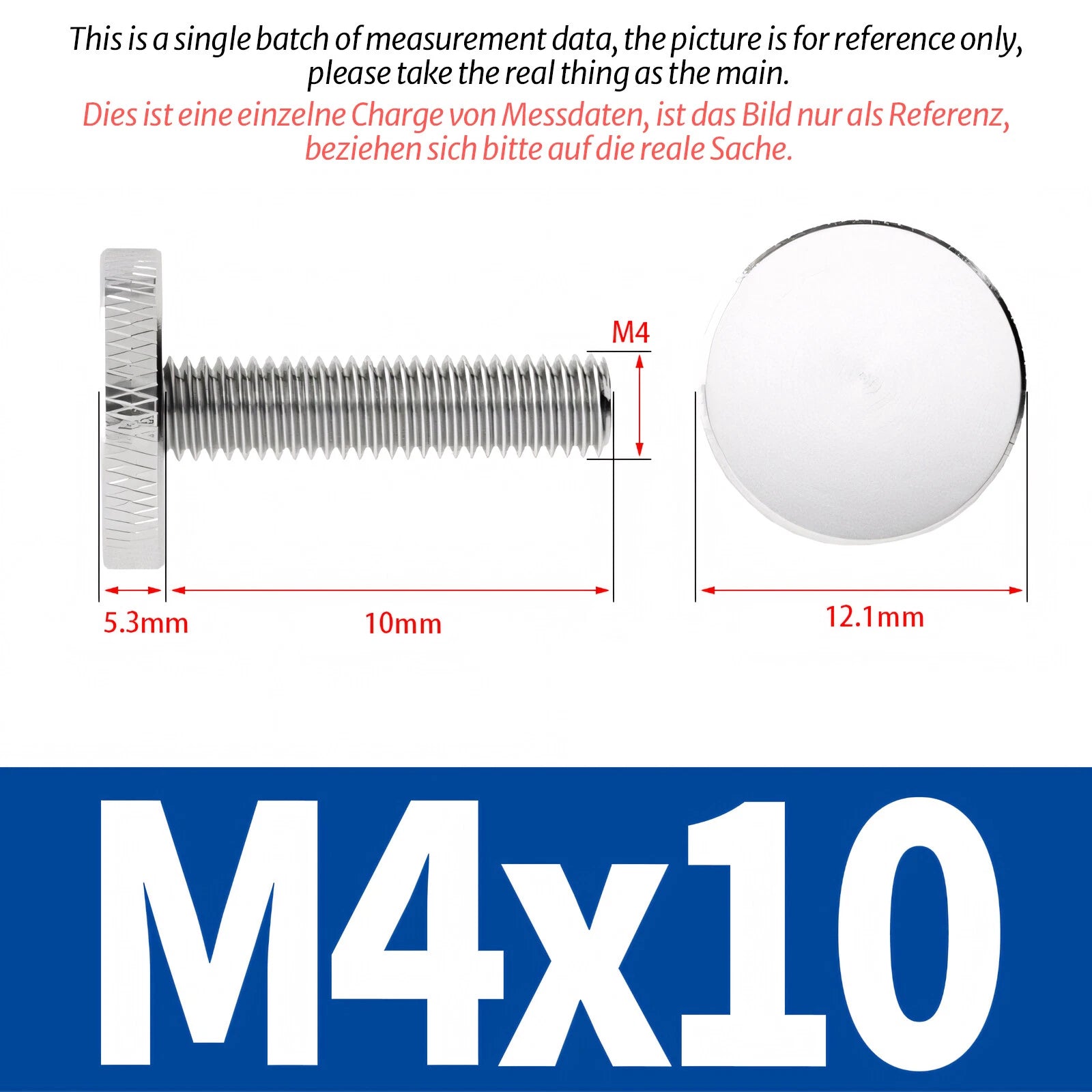 Knurled Thumb Screws with Large Flat Head — A2 Stainless Steel & Galvanized, M3 to M10