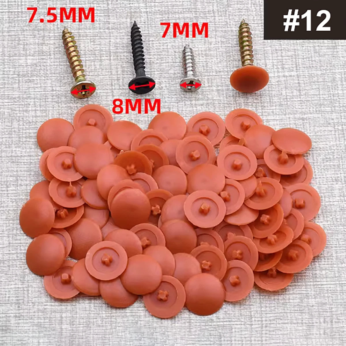 Plastic Screw Cover Caps – Snap‑On for 7‑8mm Phillips Flat Head Screws (19 Colors, Decorative)