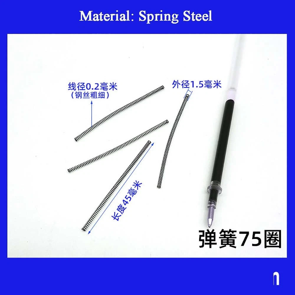 Spring Steel Small Compression Spring 0.2/0.3/0.4mm Wire Diameter 3-50mm Length