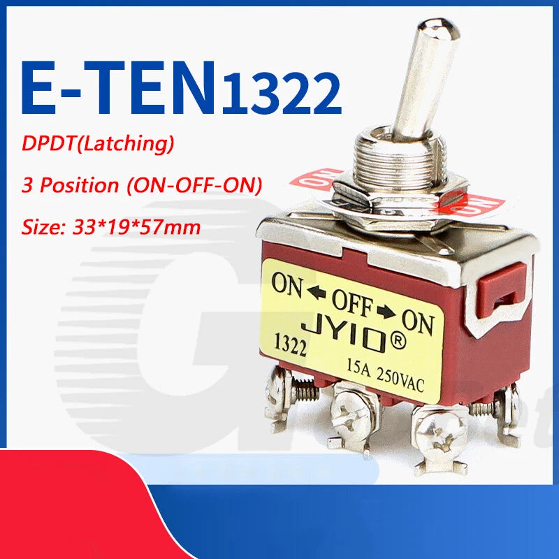 Toggle Switch SPST SPDT DPST DPDT 250V AC 15A — E-TEN & BEM Series with Waterproof Cover