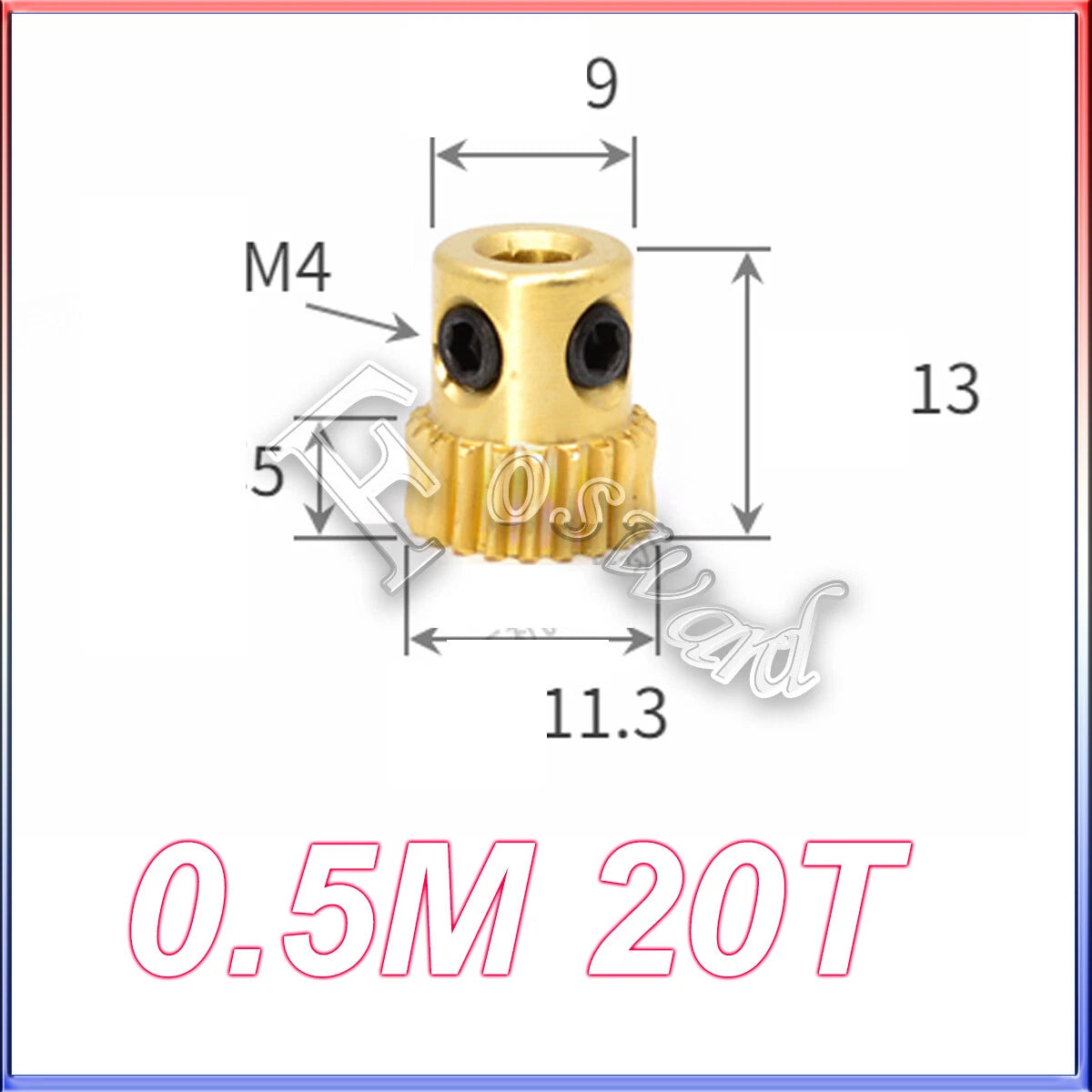 Worm Gear Set 0.5/0.8/1/1.5 Mod Rod Shaft Gear Wheel Reduce Transmission Part