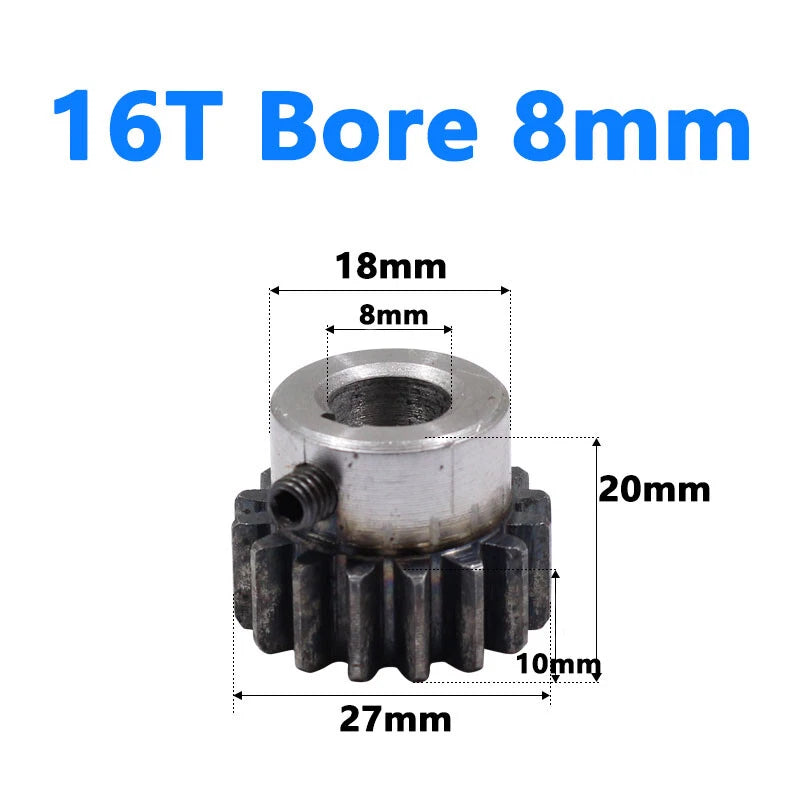 1.5 Module Spur Gear Bore 6/8/10/12/15mm Teeth 10-60 Pinion Pitch 4.71mm