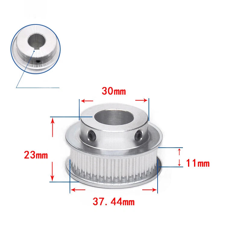 3M Timing Belt Drive Pulley BF-Type 15T-100T Bore 3-25mm For 10mm Width Belt