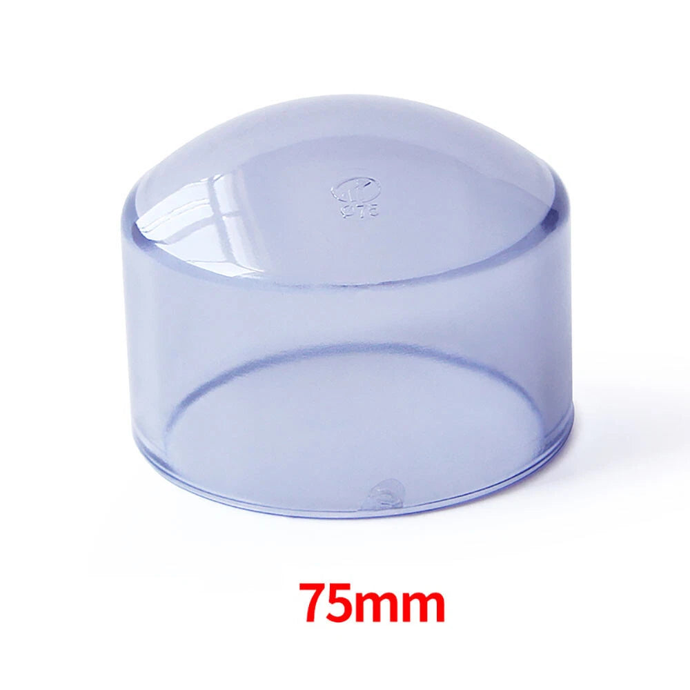 PVC Clear Pipe End Cap φ20mm~φ90mm Water Pipe Plug Cover Supply Pipe Fittings