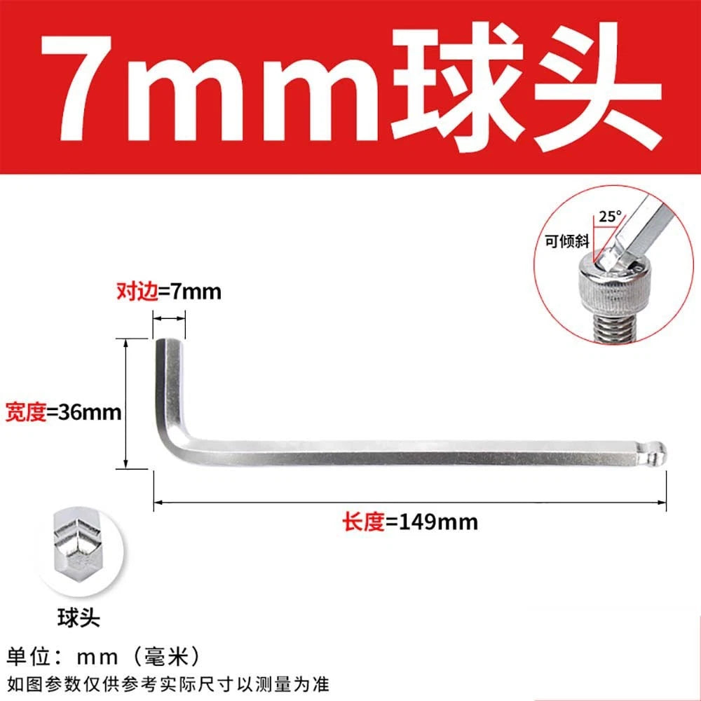 Hex Keys 1.5-2.2mm Allen Keys Ball/Flat End Hex Key Hex Wrenches Alloy Steel