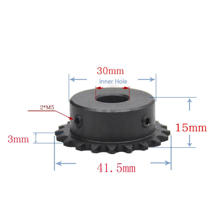 1/4"(6.35mm) Pitch 04C Roller Chain Sprockets 9T-24T Sprocket Wheel Bore 5-20mm