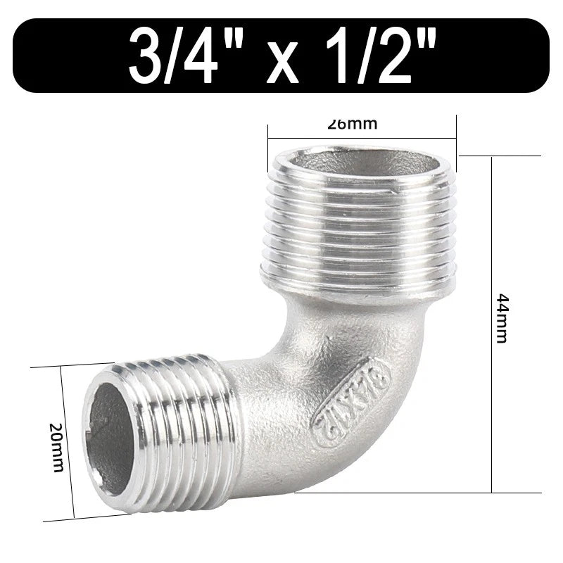 Stainless Steel Reducing Bush BSPT 1/8" to 2" — Male/Female Thread Pipe Fitting A2