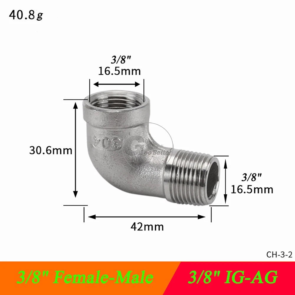 A2 Stainless Steel BSP Reducer Elbow Pipe Fittings | 1/8" to 4" Male Female