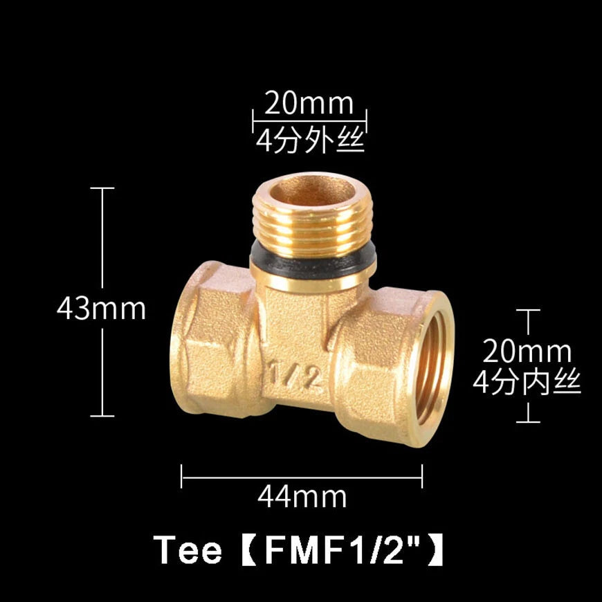 1/2" & 3/4" Brass Pipe Fittings – Straight, Elbow, Tee, Plug & Hex Nipple Connectors with Seal Washer