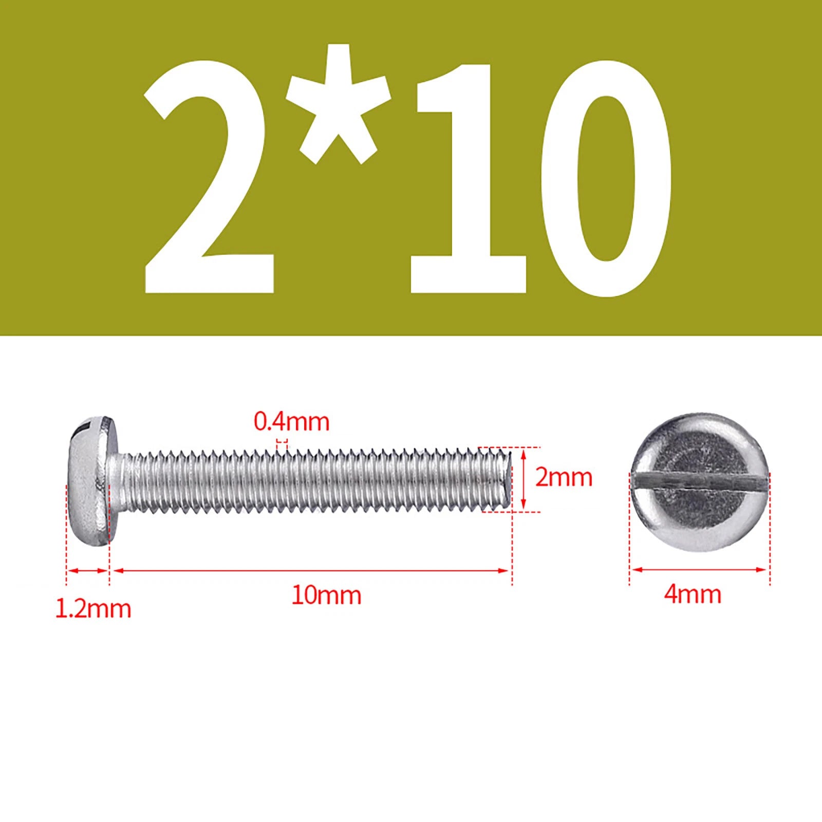 M1.6 to M10 Slotted Cheese Head Machine Screws | A2 Stainless Steel DIN 84