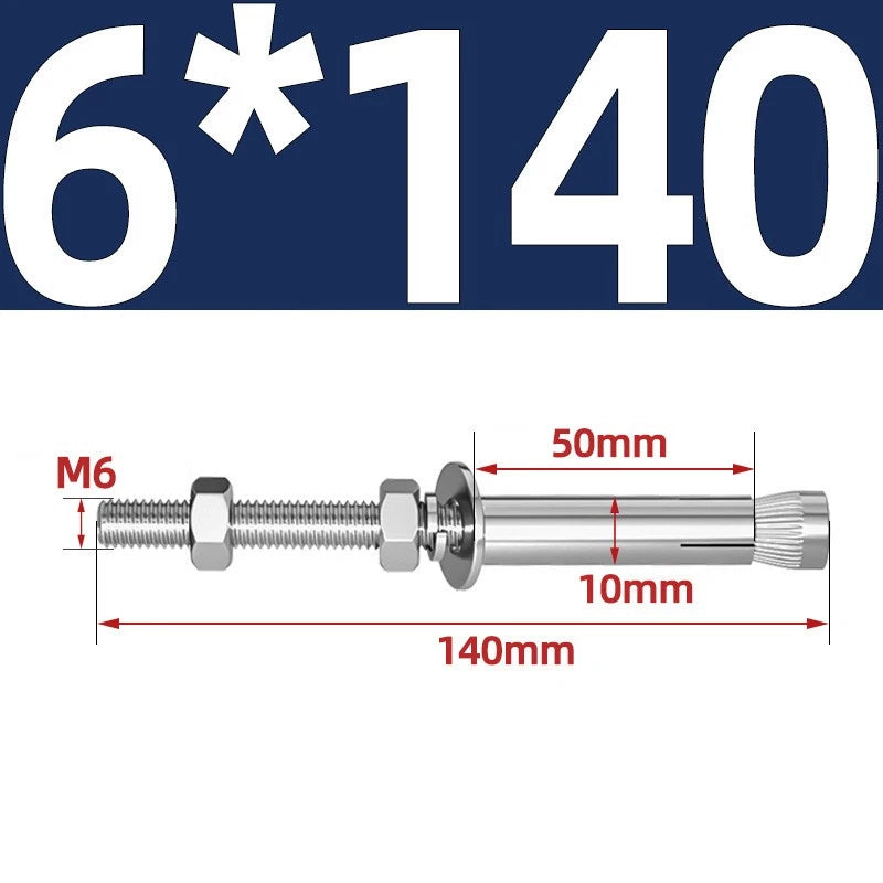 M6-M20 Stainless Steel Concrete Expansion Anchor Bolts – Extra Long